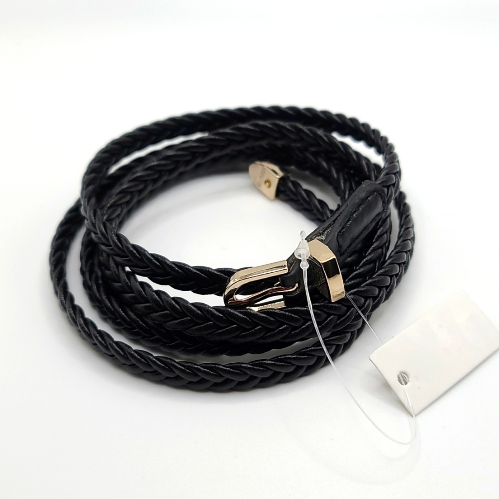 Nordstrom Skinny Black Faux Leather Belt